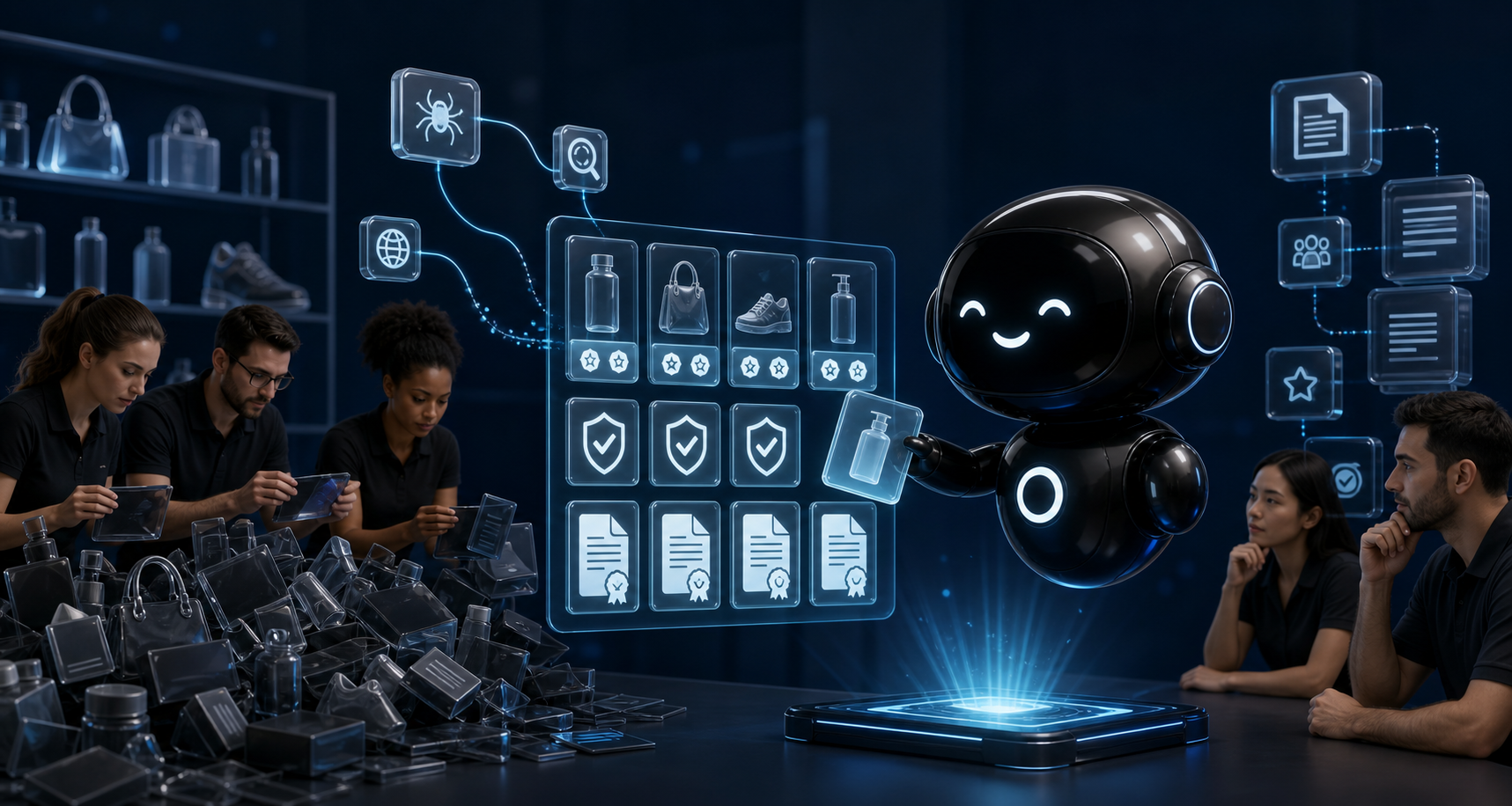Deploy Agentic robot helping a business team turn messy product information into structured proof