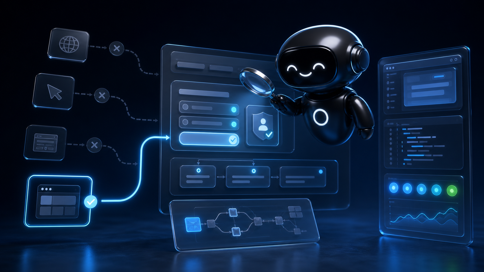 Deploy Agentic robot checking safe website tool paths and browser agent states