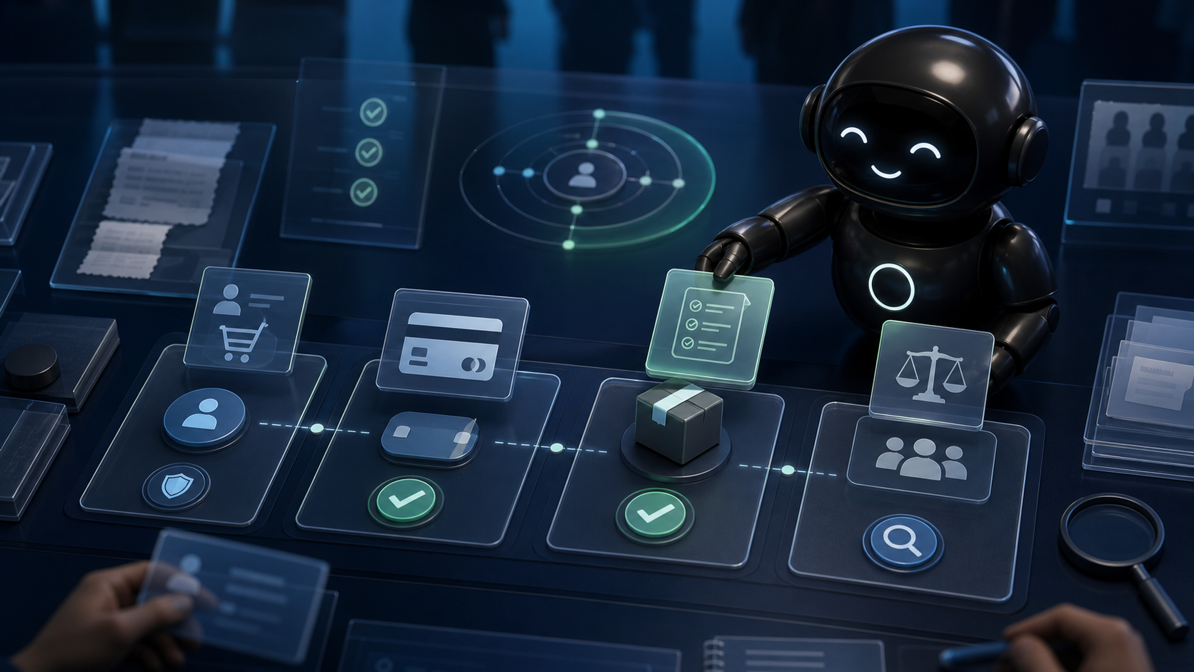 Deploy Agentic robot organizing AI agent purchase dispute evidence