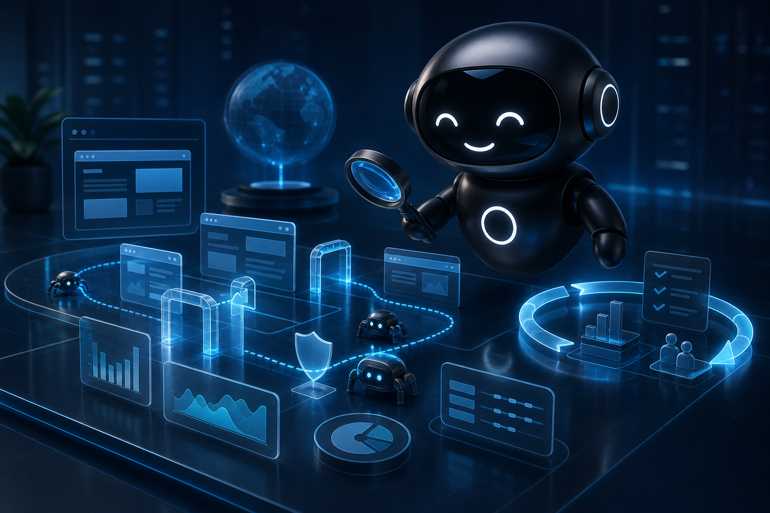 Deploy Agentic robot auditing crawler paths, access gates, and machine traffic policy for a business website