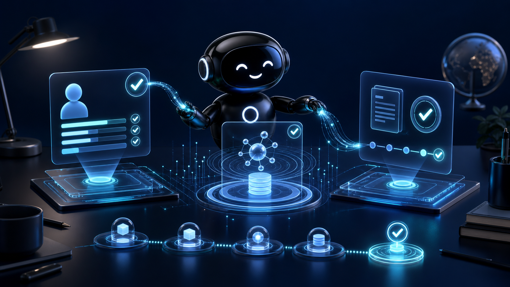 Deploy Agentic robot arranging human review, source proof, and publication readiness signals