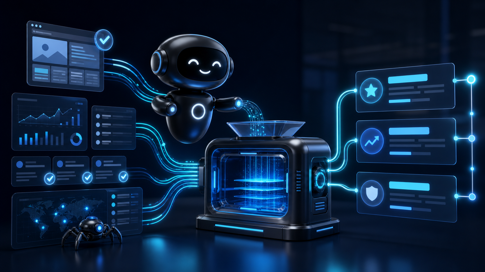 Deploy Agentic robot feeding verified website, search, crawl, and proof data into an AI audit system