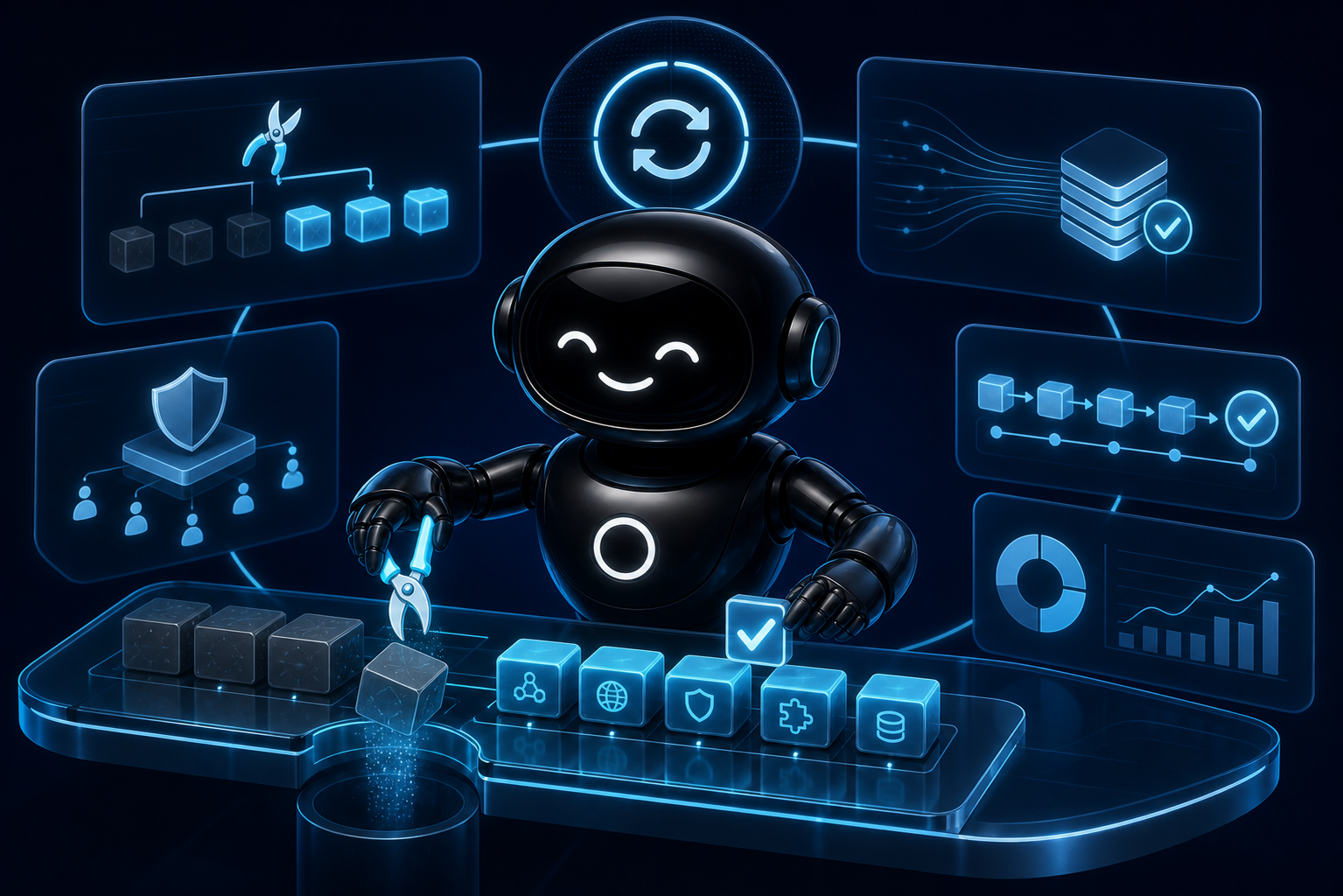 Deploy Agentic robot maintaining an agent harness with source checks, permission gates, proof trails, and evaluation panels